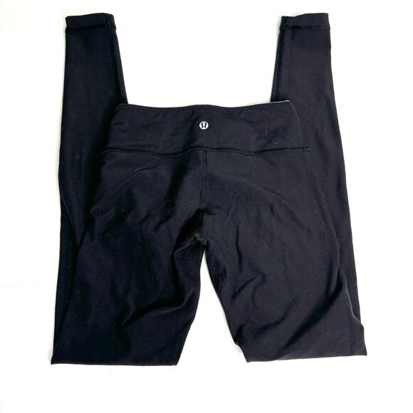 Lululemon Groove Skinny Reversible Black Quilted Waistband Leggings 2 - Picture 4 of 11